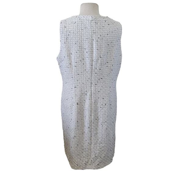 Karl Lagerfield Tweed Boucle Shift Career Business Sleeveless Work Sheath Dress - Picture 3 of 13